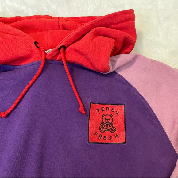 Multicoloured Teddy Fresh ColorBlock Hoodie Crewneck - Picture 2 of 8